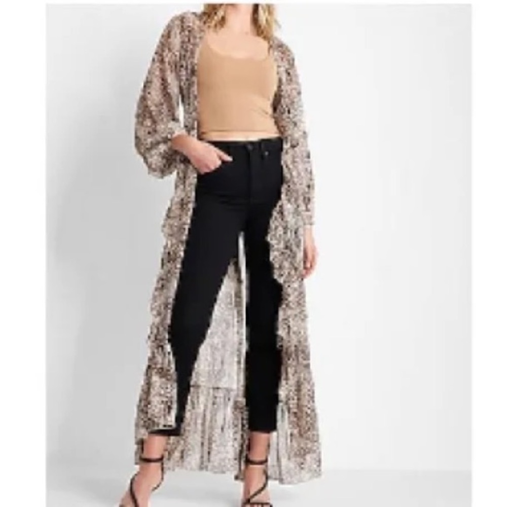 Express Animal Print Kimono swimsuit cover up